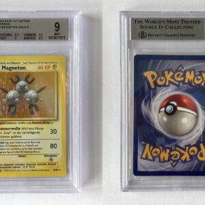 pokémon magneton (bs 9) base set holo single slab (bgs 9)